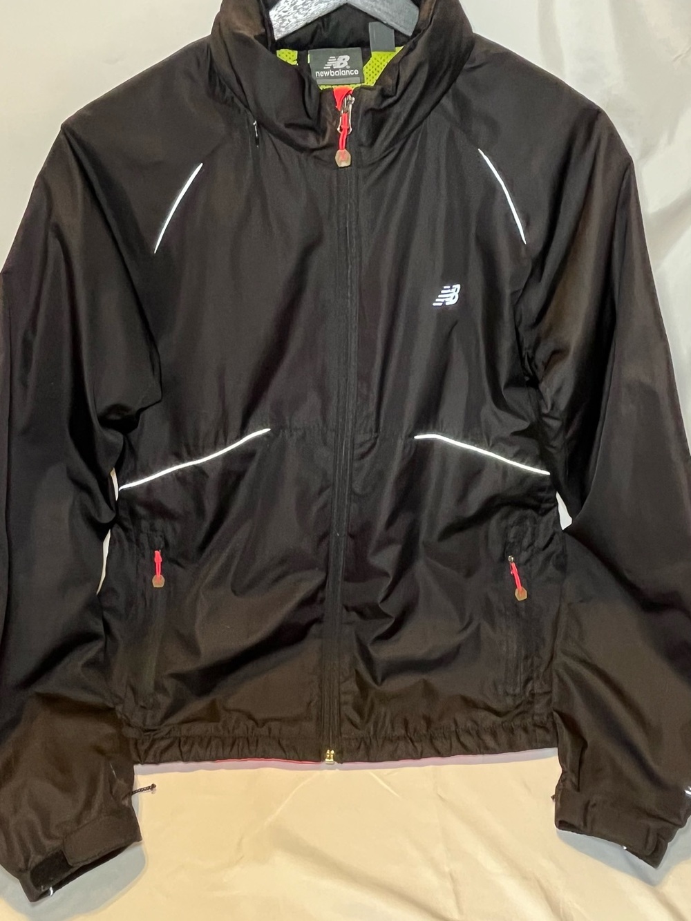 New Balance Black Reflective Trim Rain Jacket
